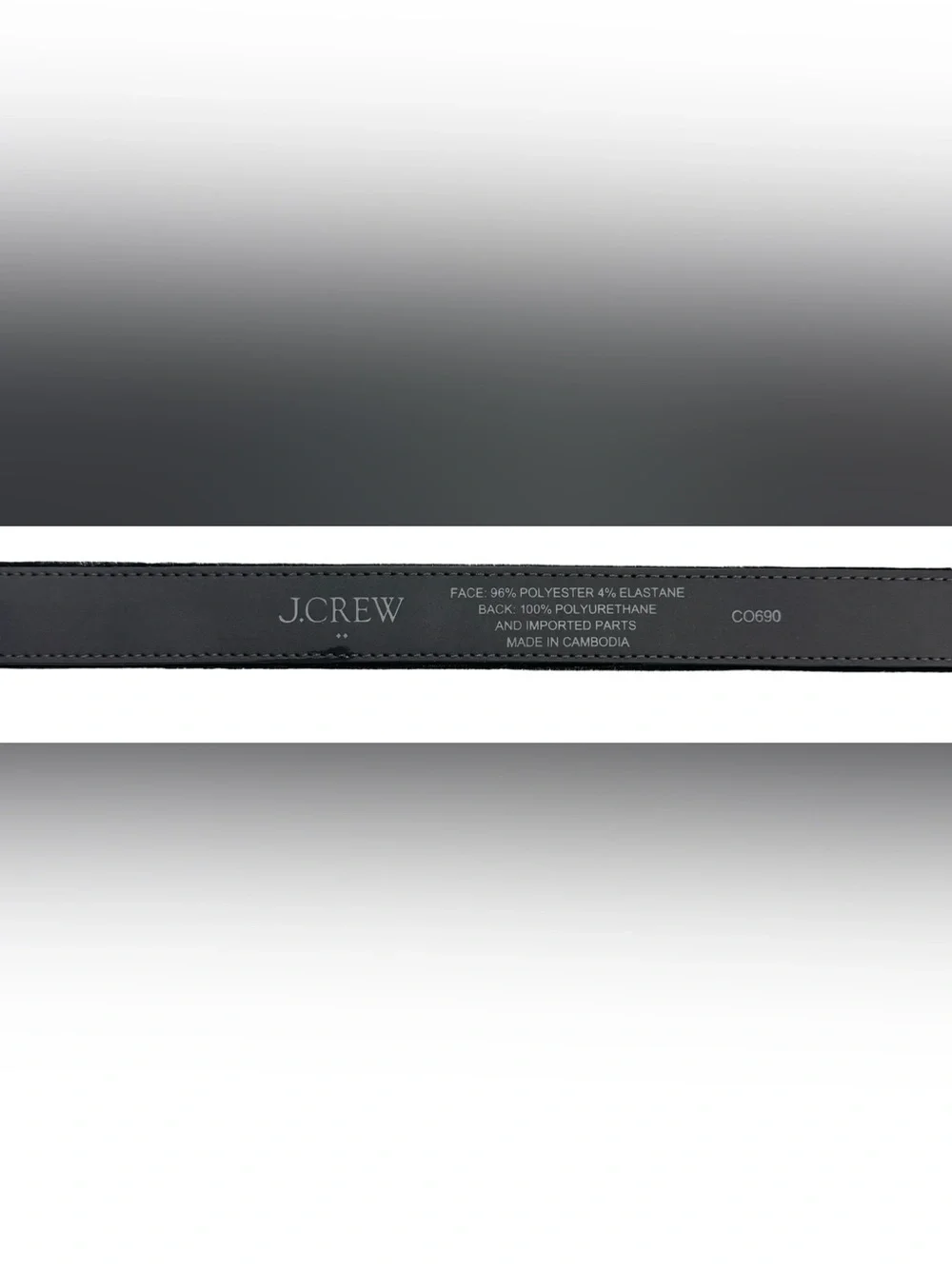 J. Crew Factory Black Velvet Belt Size L/XL NWOT